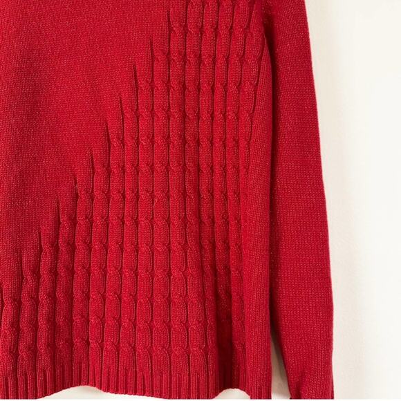 LIZ CLAIRBORNE Sweater Womens Size Large Wool Blend Turtleneck - Picture 4 of 6